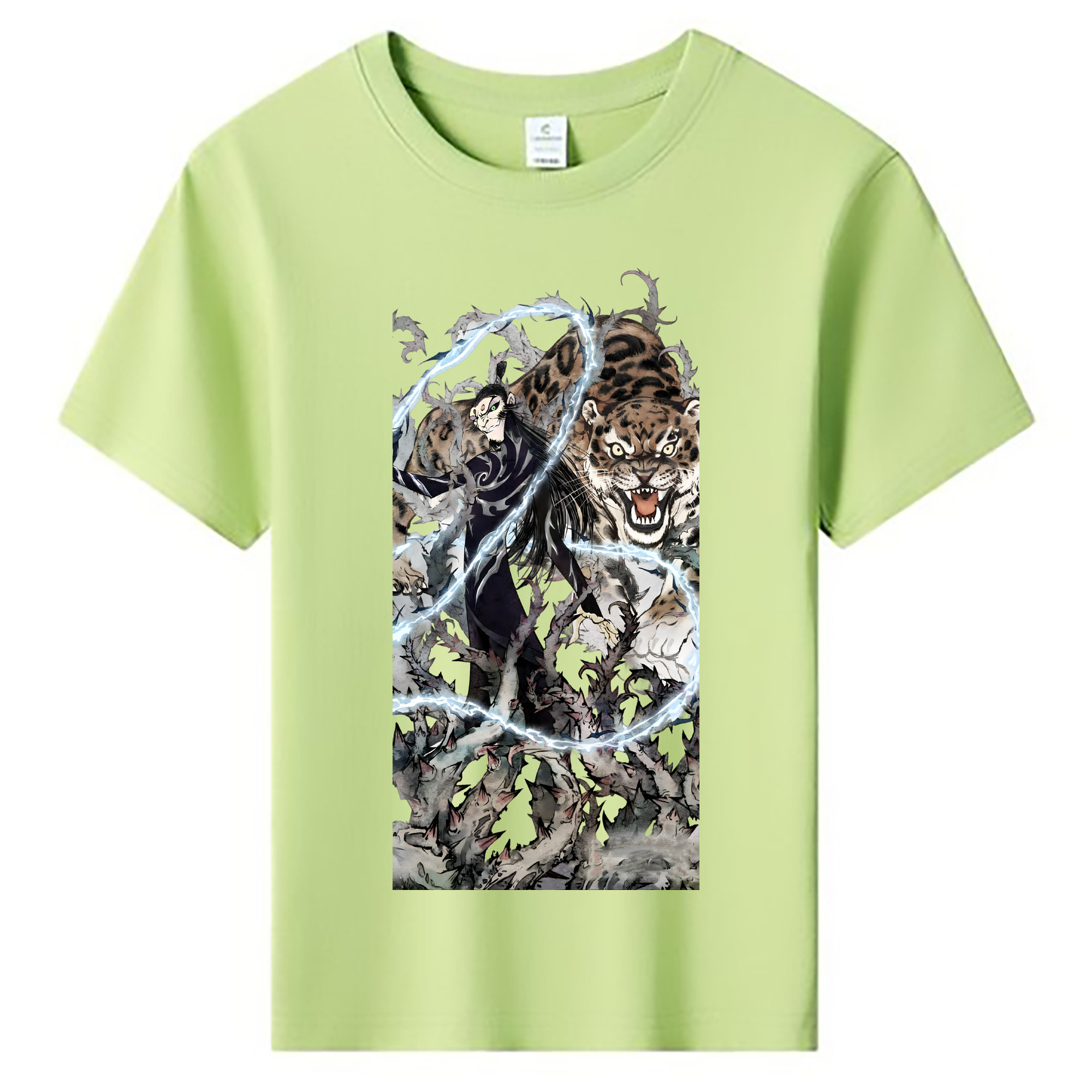 （画像用） Ne Zha 2 ナタ 魔童の大暴れ 綿100％キッズTシャツ（フロントプリント）